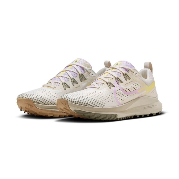 Nike React Pegasus Trail 4 Size 8.5 Women Running Shoe Tan Purple FZ5060-095 NEW - Picture 3 of 6